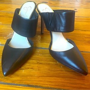 Black Jessica Simpson Slip On Heels Size 8.5